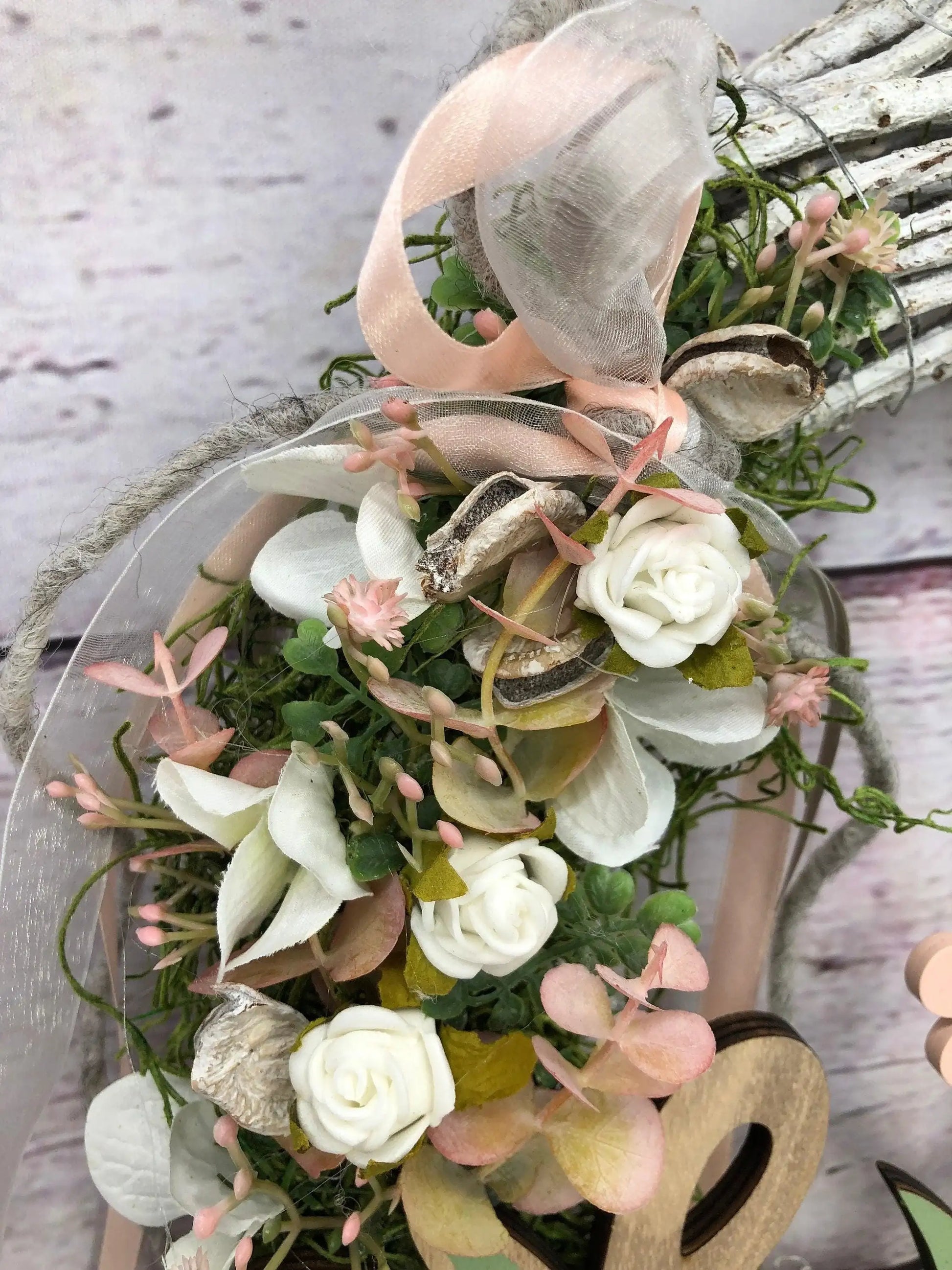 Türkranz Türdeko Home Vogel Türschmuck Kirschblüten Modern ganzjährig Tür Schmuck Herbst – handgemacht aus Seiden- und Kunstblumen, langlebig & pflegeleicht von SarahsFlowerStudio