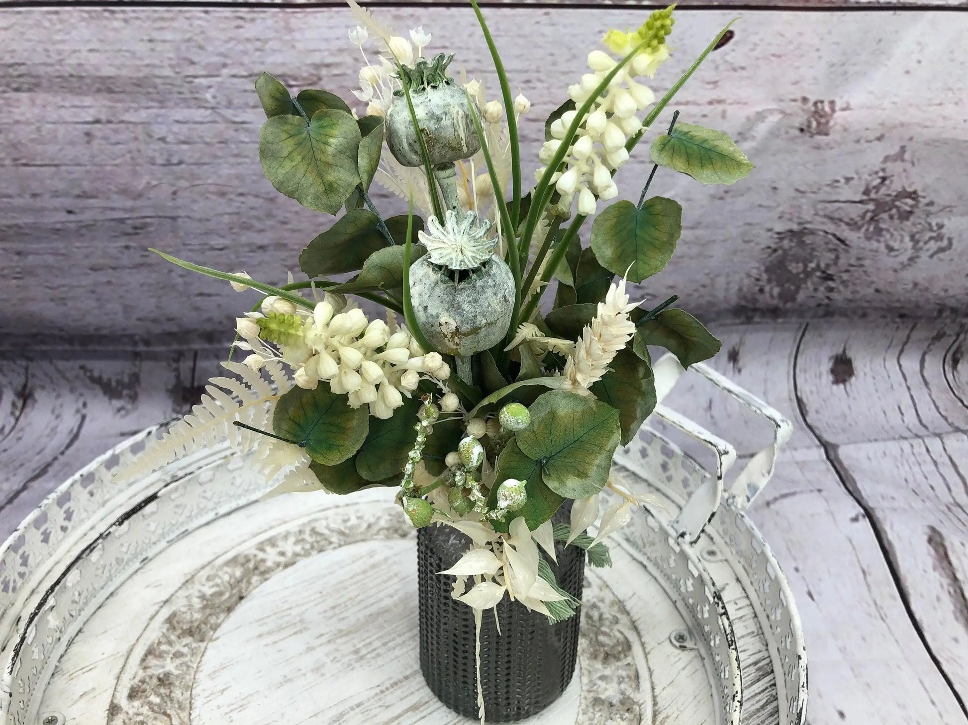 Tischdeko Blumen Tischgesteck Strauß Gläser Flasche Gräser Trockenblumen Trockenmaterial Natur natürlich dried bouquet dried Flowers – handgemacht aus Seiden- und Kunstblumen, langlebig & pflegeleicht von SarahsFlowerStudio