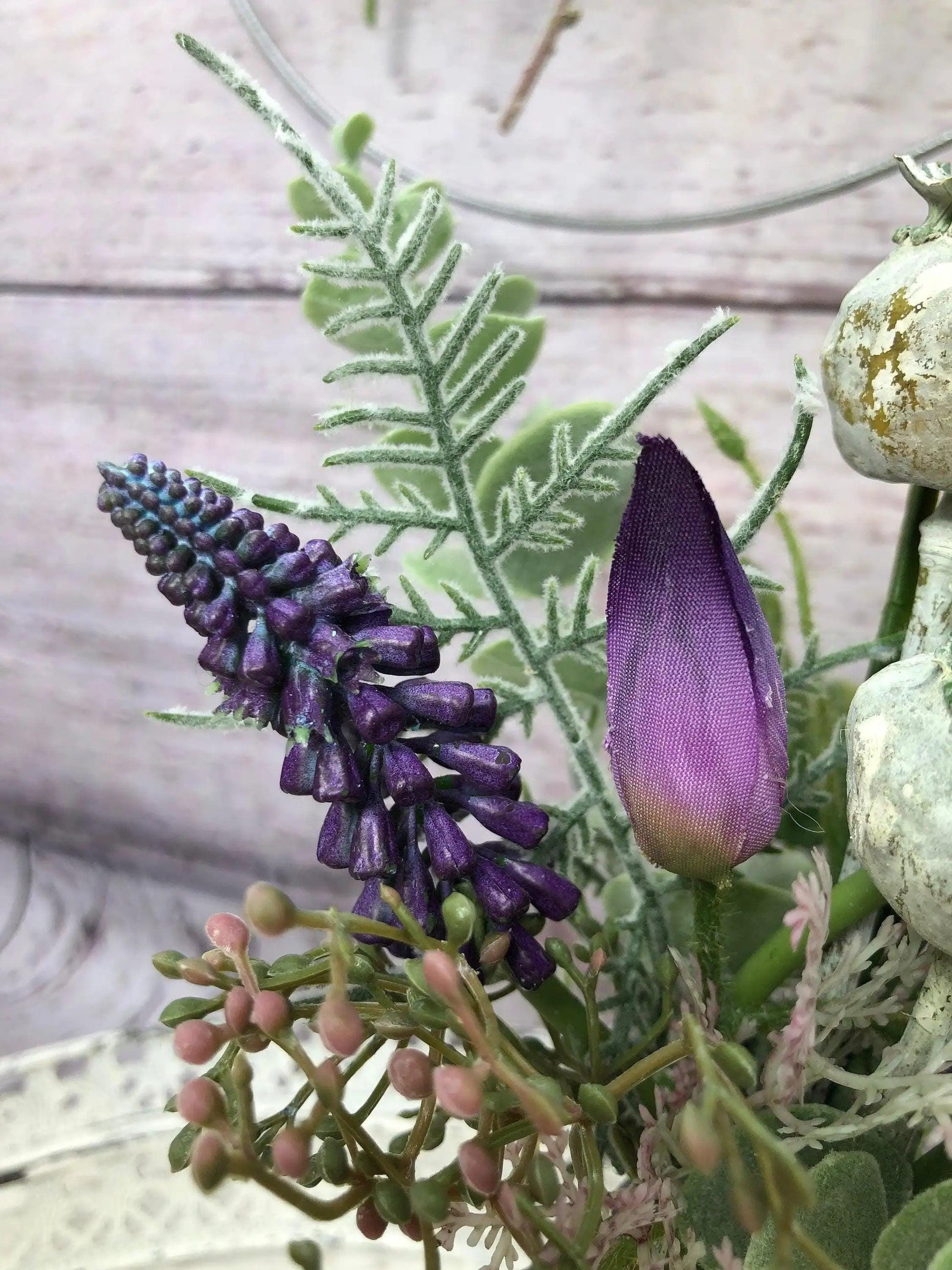 Trockenblumen Strauß in Vase – langlebige Dekoration mit Eukalyptus – Trockenblumen – SarahsFlowerStudio